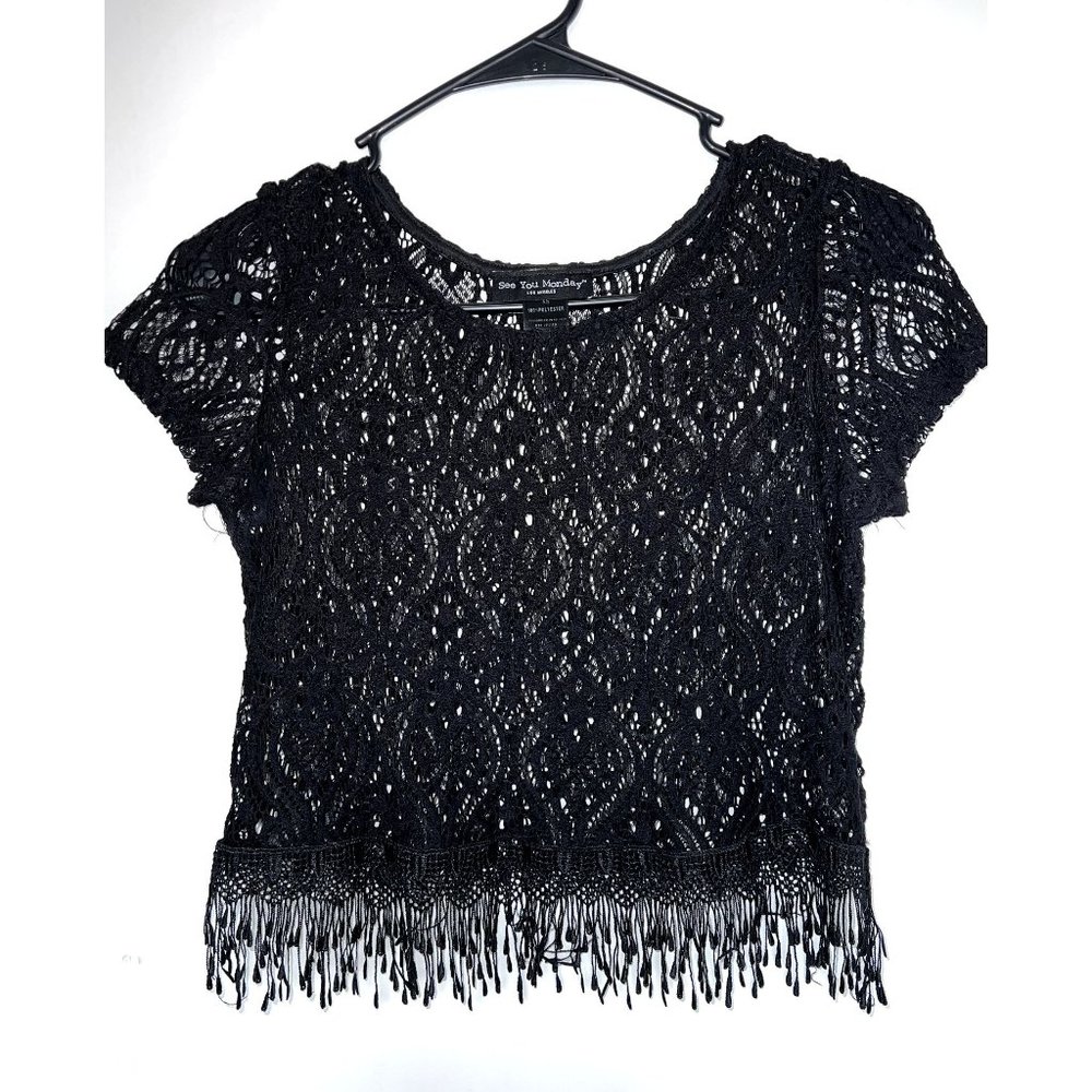 SEE YOU MONDAY BOHO CROP TOP XS